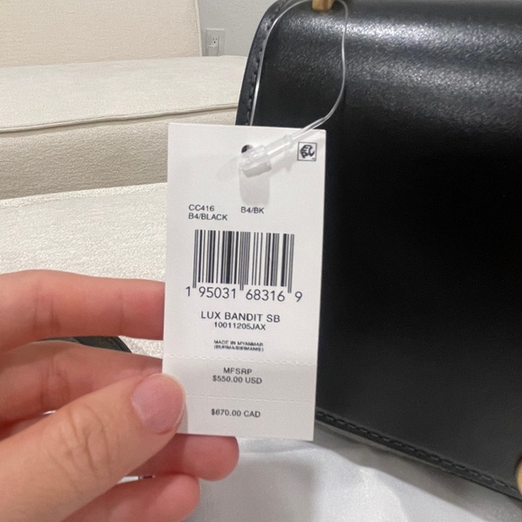 Coach Bandit Shoulder Bag CC416 – Black/Brass (B4/BK) - Picture 5 of 10